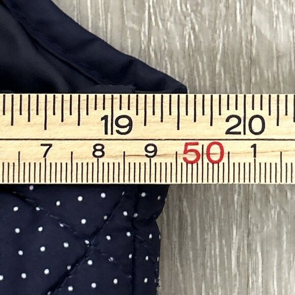 Cambridge Navy Blue Quilted Vest Sz Large Zip Front Lightweight Layering Jacket - Picture 10 of 10